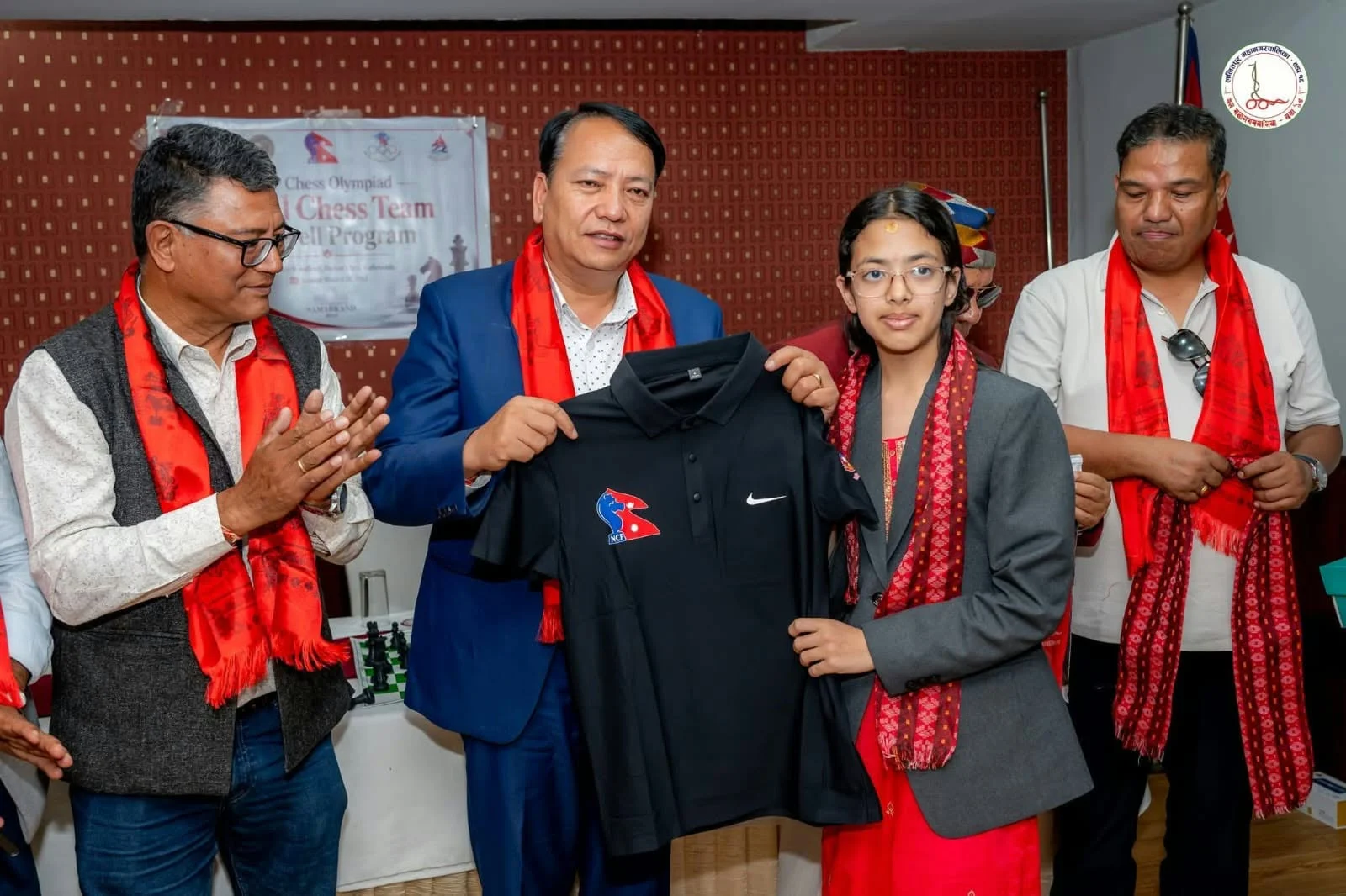 बागमती प्रदेशका मुख्यमन्त्रीद्धारा चेस ओलम्पियाड टोलीको बिदाई 805116094 28661897396776574 5065240523833849897 n