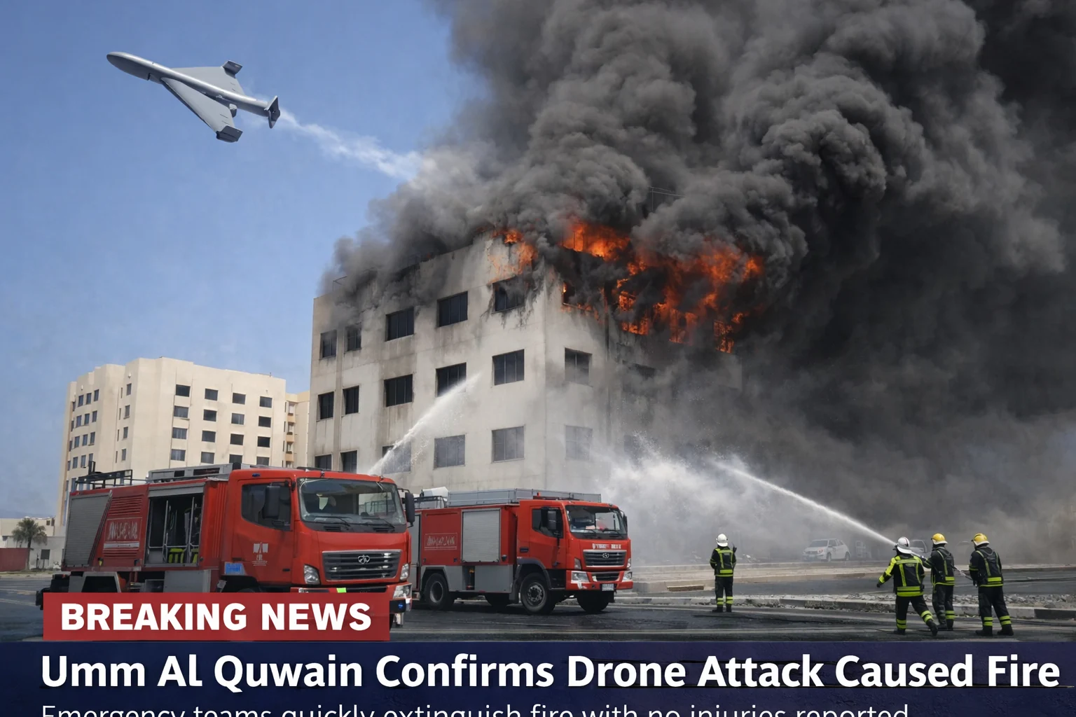 UAE सुरक्षा अपडेट: Umm Al Quwain मा ड्रोन हमलापछि आगो नियन्त्रणमा file 00000000a53c71fdb96292474323e592